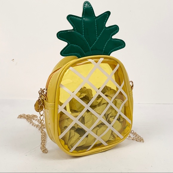 Handbags - Pineapple Clear Fun Funky Crossbody Mini Purse